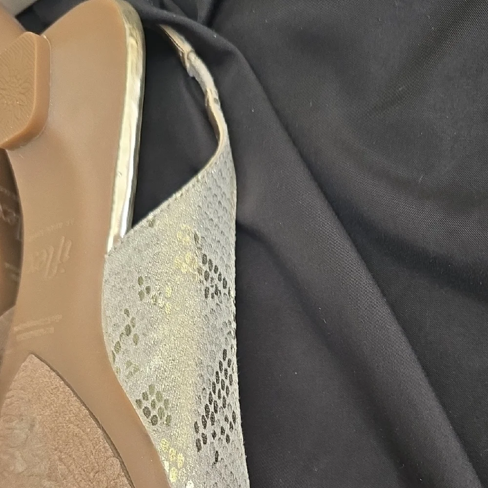 Anne Klein Gold Embellished Slingback Heels